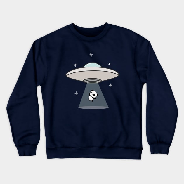 Cute Panda UFO T-Shirt Crewneck Sweatshirt by happinessinatee